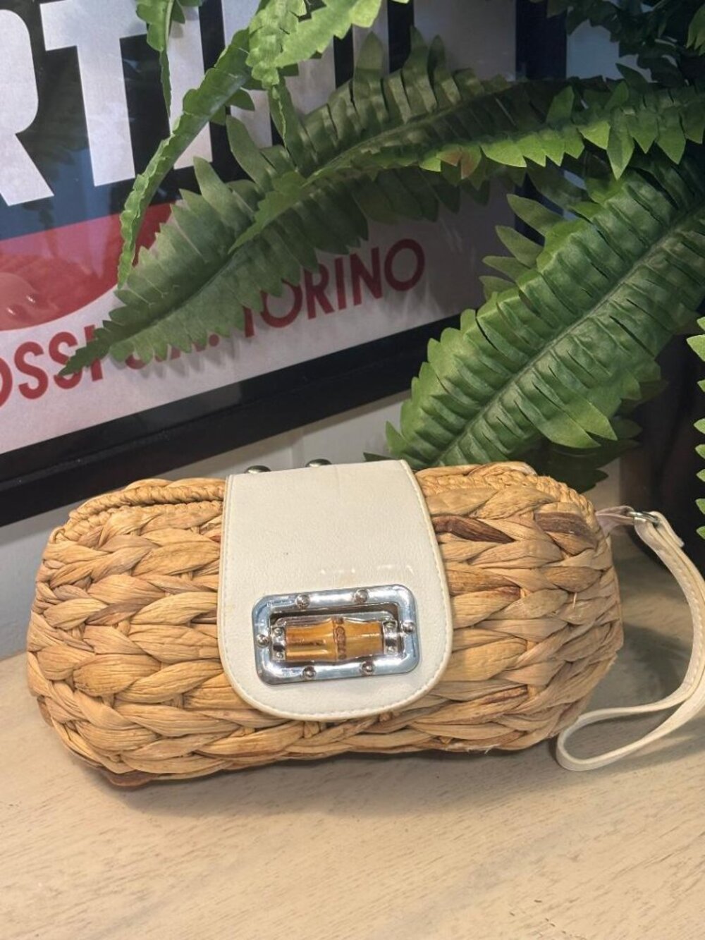 Straw Clutch Purse